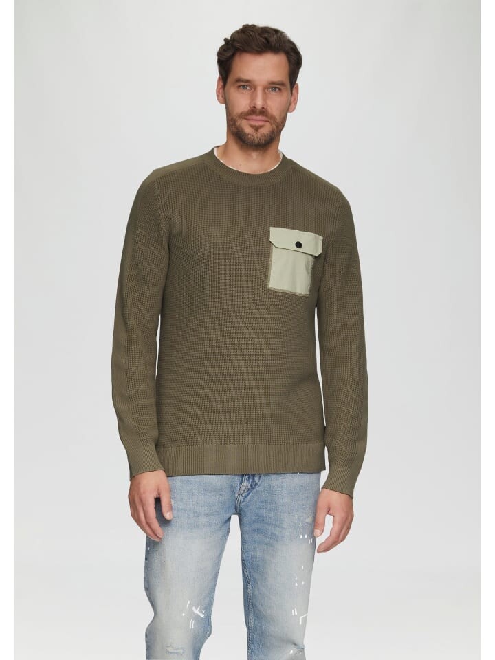 

Пуловер s.Oliver Strickpullover langarm, оливковый