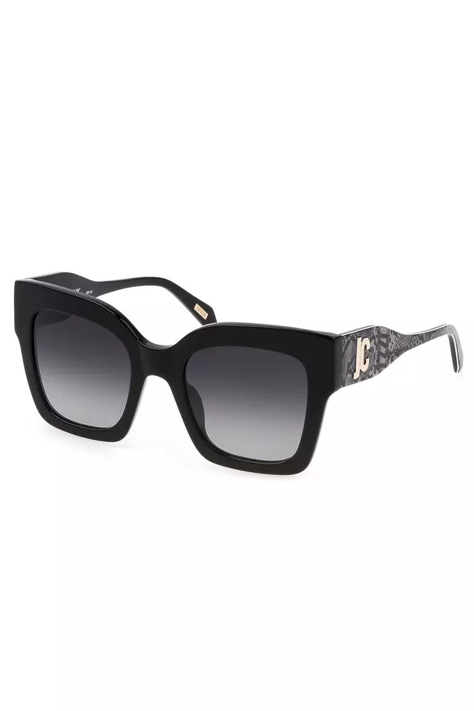 

Черные пластиковые женские солнцезащитные очки Just Cavalli