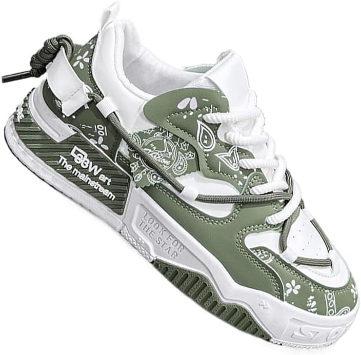 

Модные кроссовки для мужчин- универсальные, дышащие и комфортные для всех сезонов, Повседневная обувь на шнуровке и прочной подошвой из ПВХ, скейтбордовые туфли большого размера Clolinde