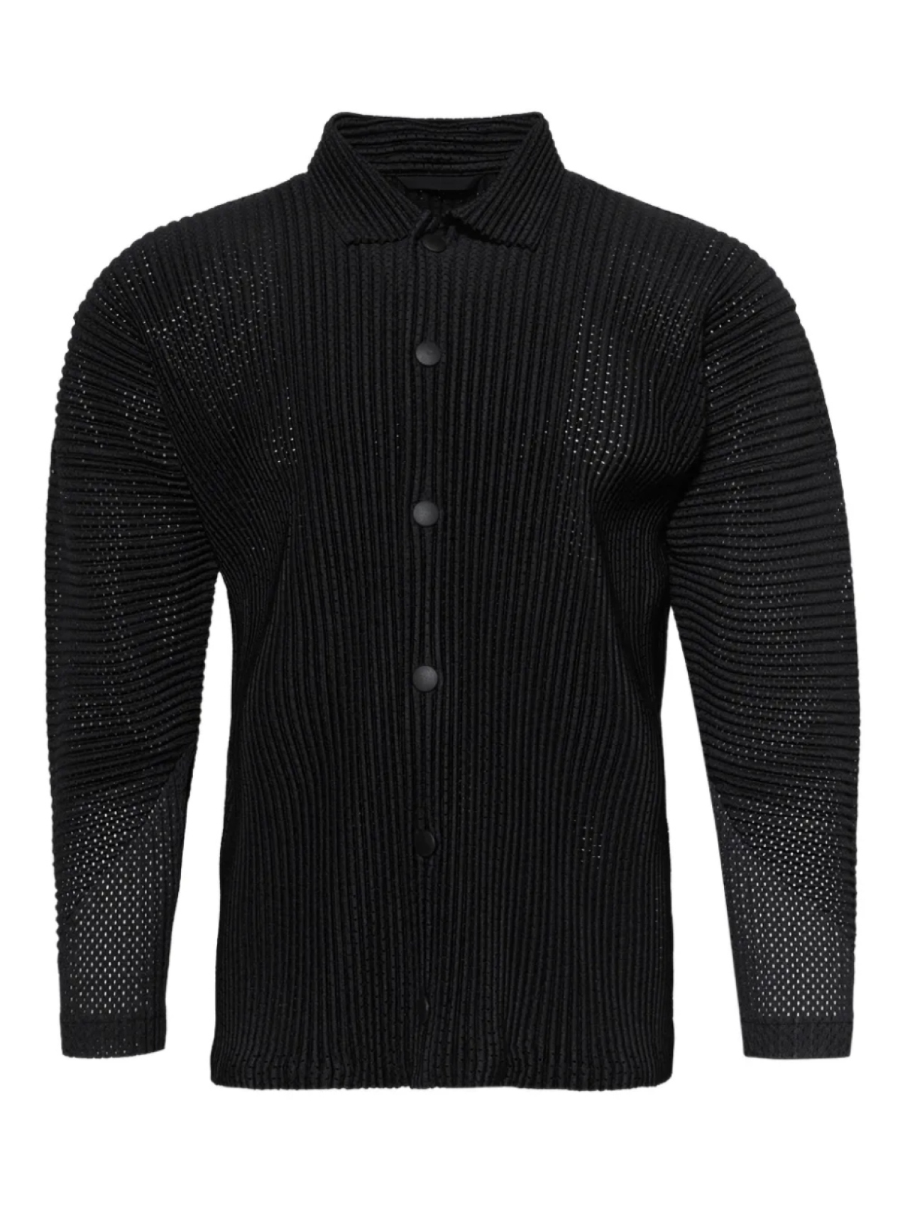 

Плиссированная рубашка-пиджак Homme Plissé Issey Miyake, черный