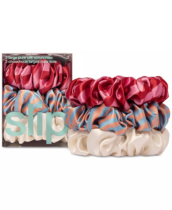 

Набор из 3 больших резинок для волос из чистого шелка Slip, midsummer