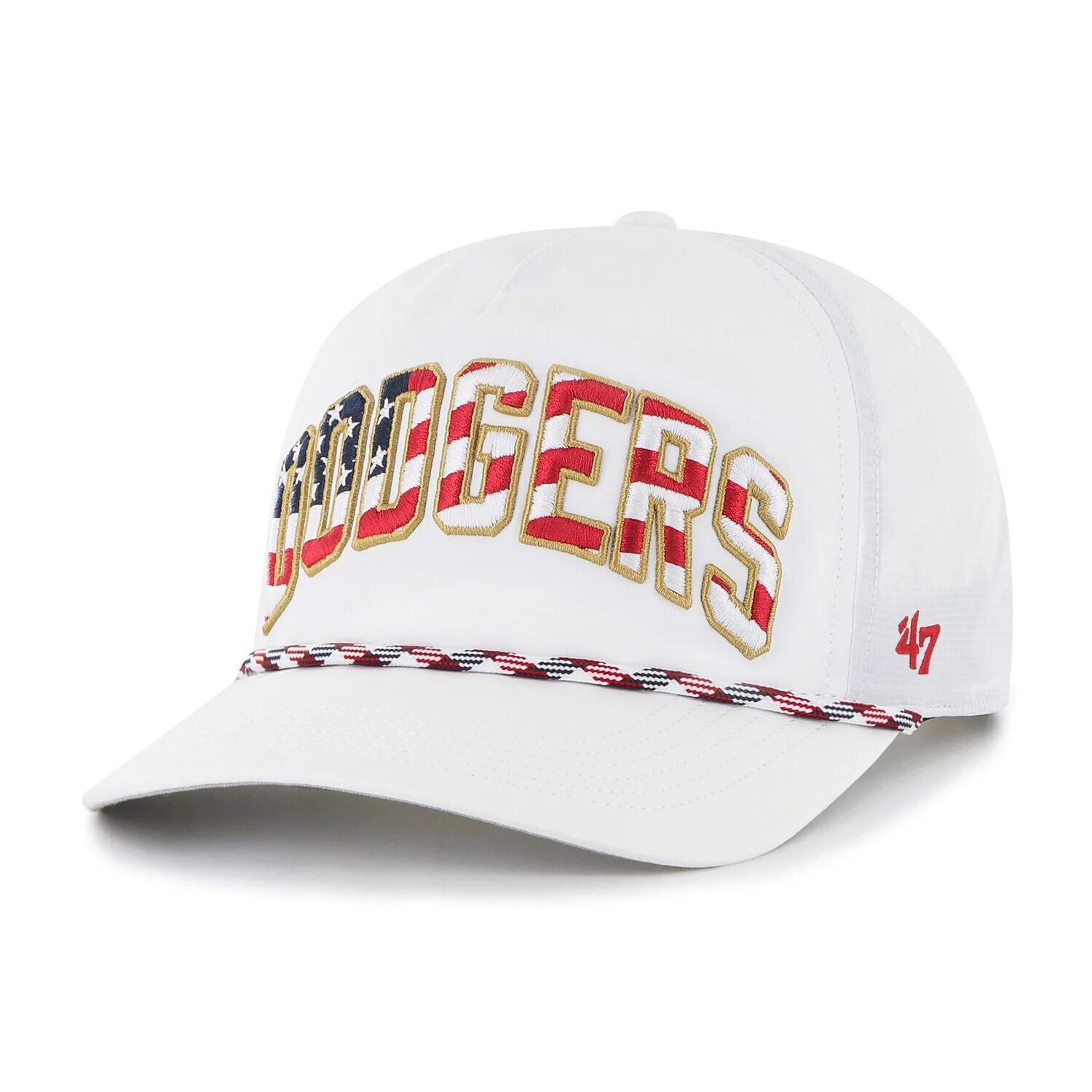 

Мужская белая кепка '47 Los Angeles Dodgers Flag Flutter Hitch Snapback