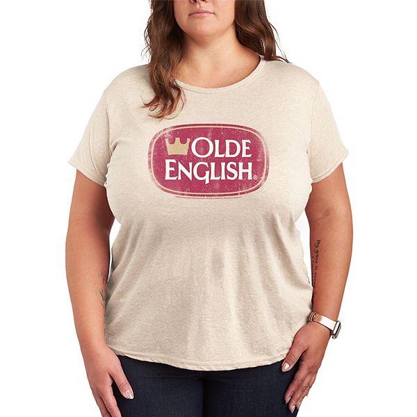 

Футболка Plus size с дизайном Olde English и эффектом потертости Licensed Character, Beige