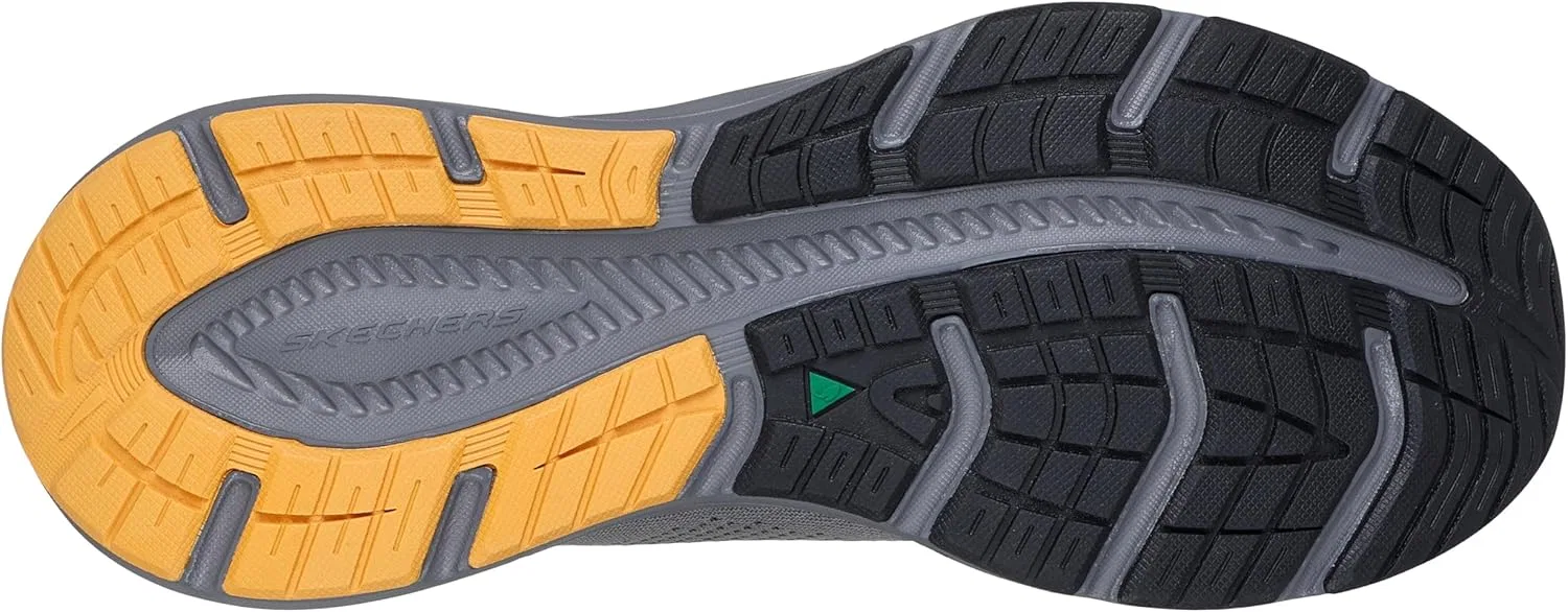 Кроссовки Skechers 232846 EDGERIDE, угольно-желто-серые, мужские, на шнурках, тканевые, без шнурков — фото 2