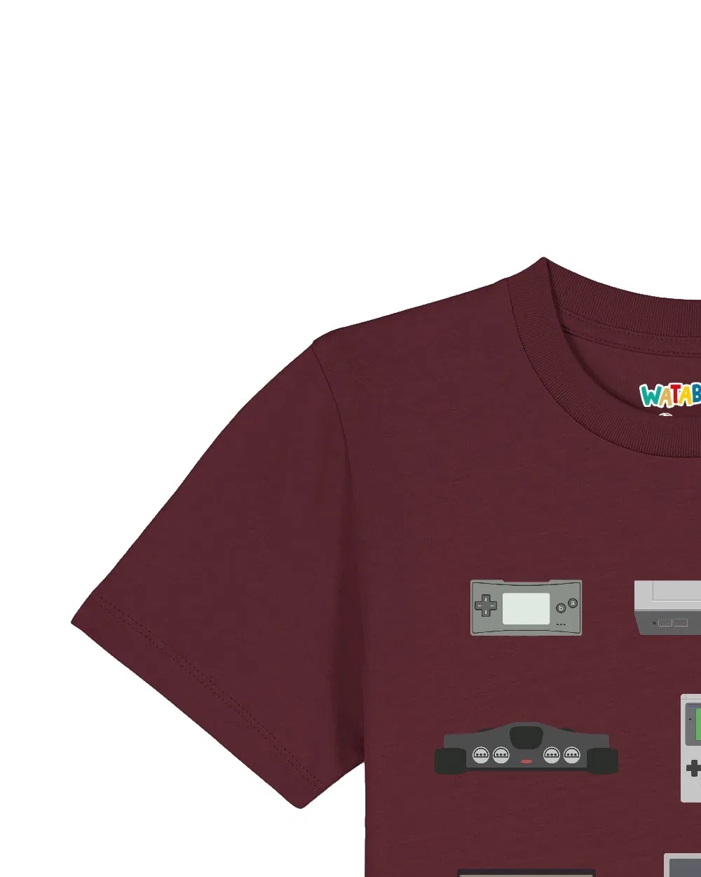 Футболка с принтом видеоигр Wat? Apparel, винно-красный — фото 3