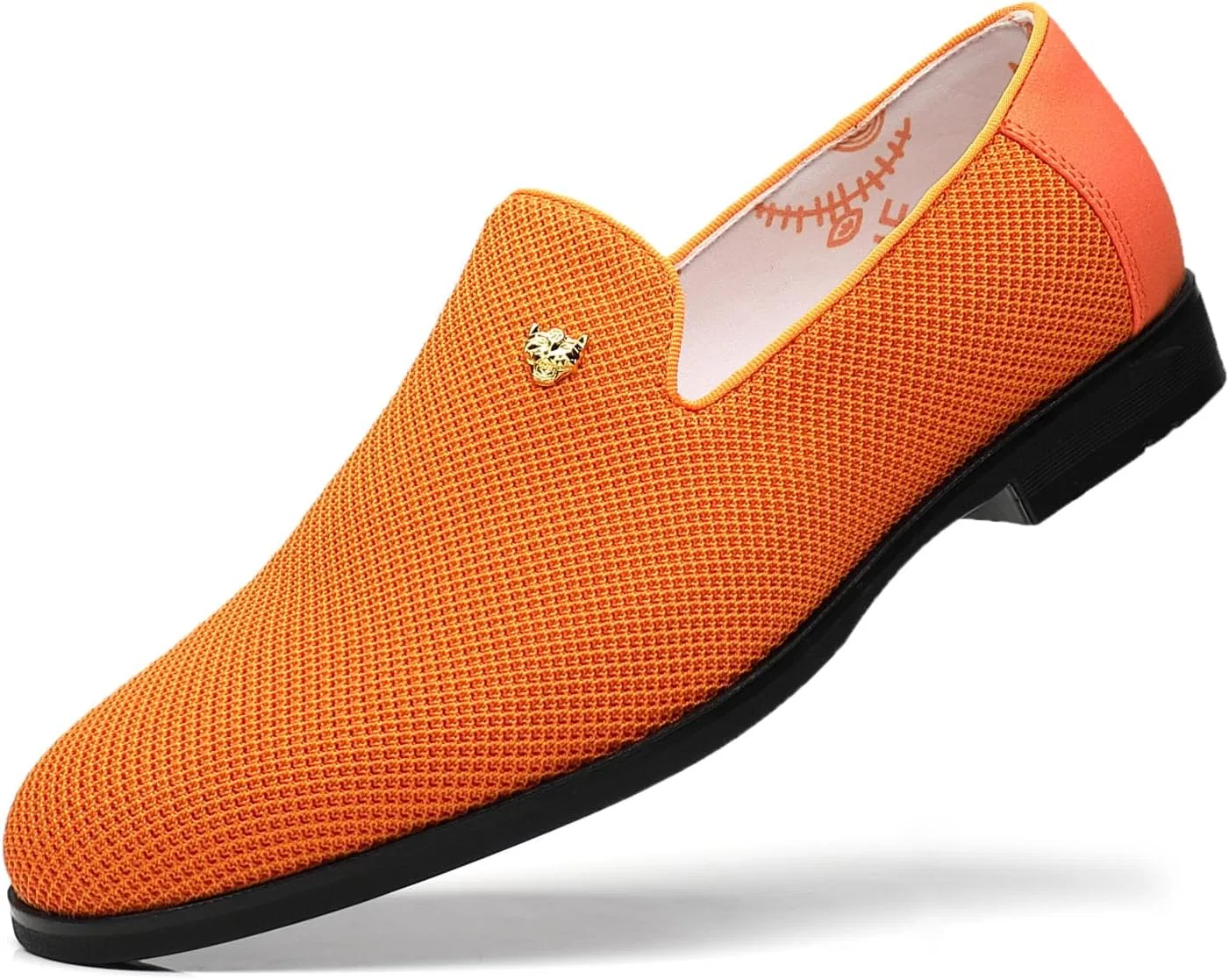 Туфли Herren-Slipper, Slipper, Smoking, Anzugschuhe FOEVTRUE, Orange Evening Red In Zigzag Pattern, Sunset Chevron