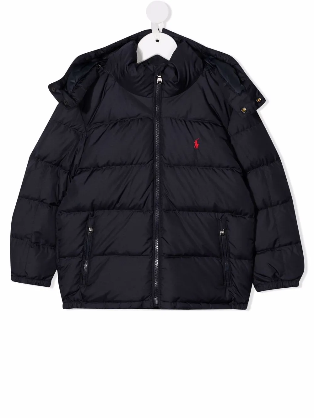 

Пуховик на молнии POLO RALPH LAUREN KIDS, синий