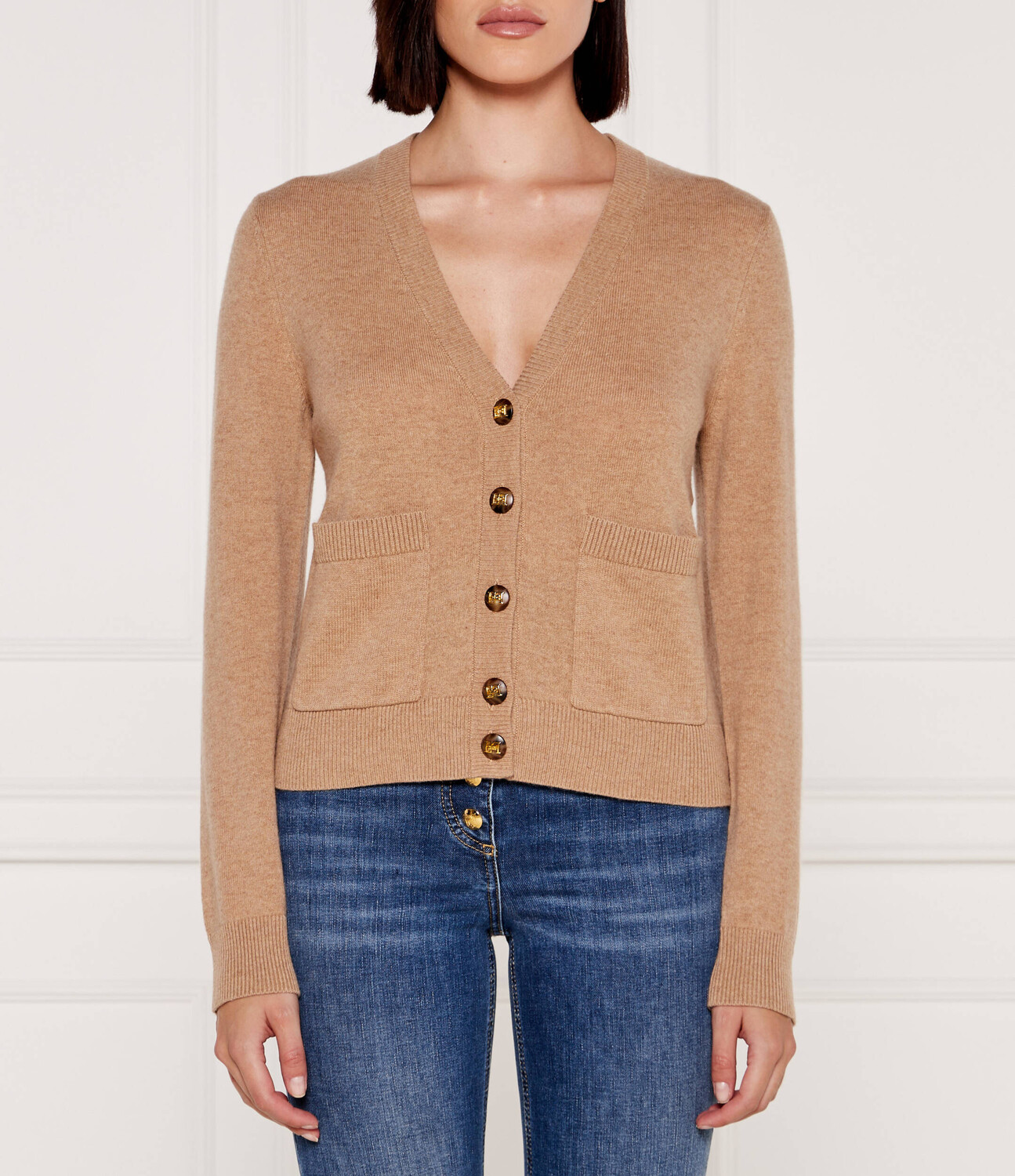 

Свитер Elisabetta Franchi Regular Fit, бежевый