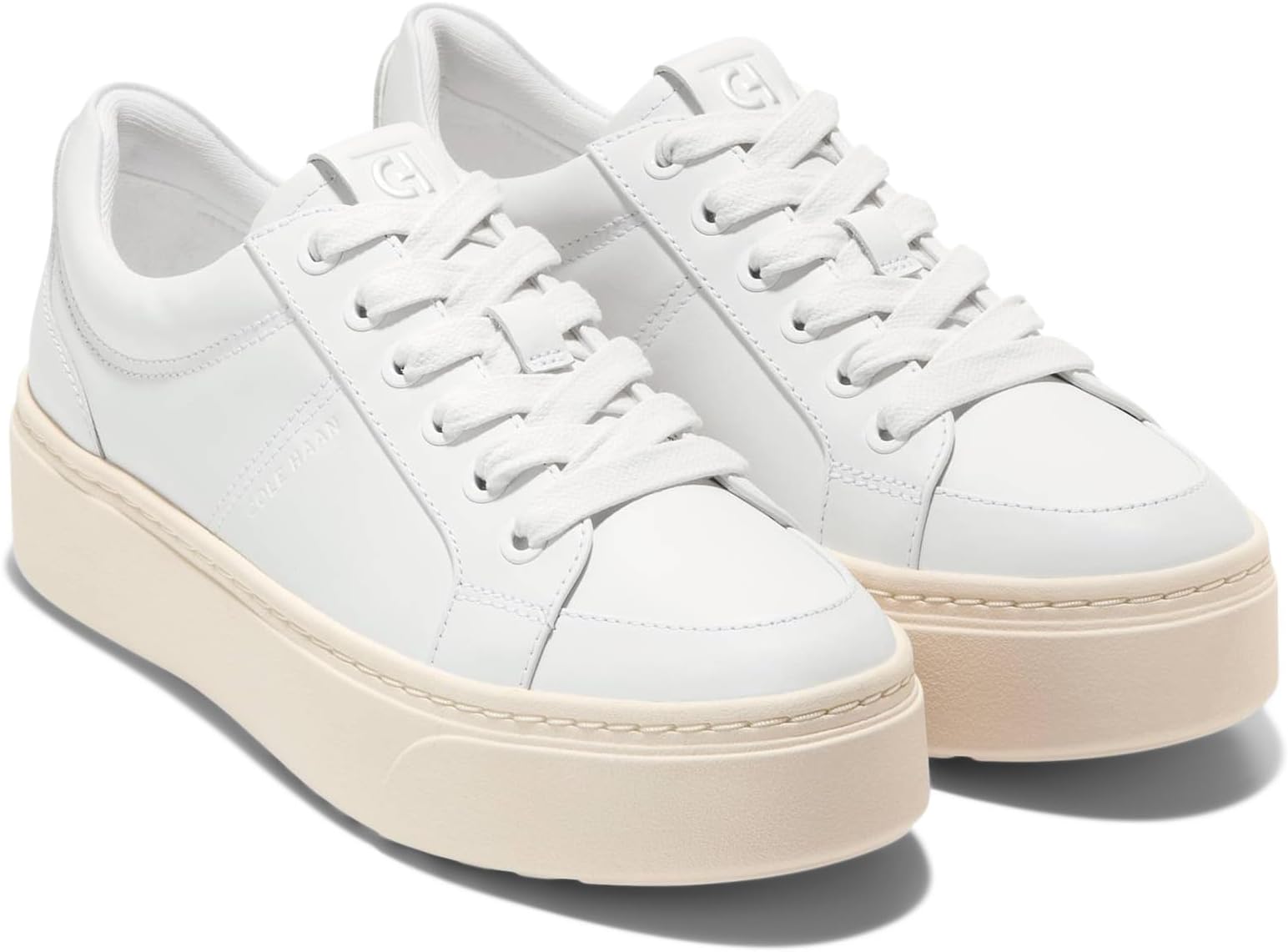 Кроссовки Cole Haan Grandpro Max Platform Sneakers, цвет Optic White/Ivory