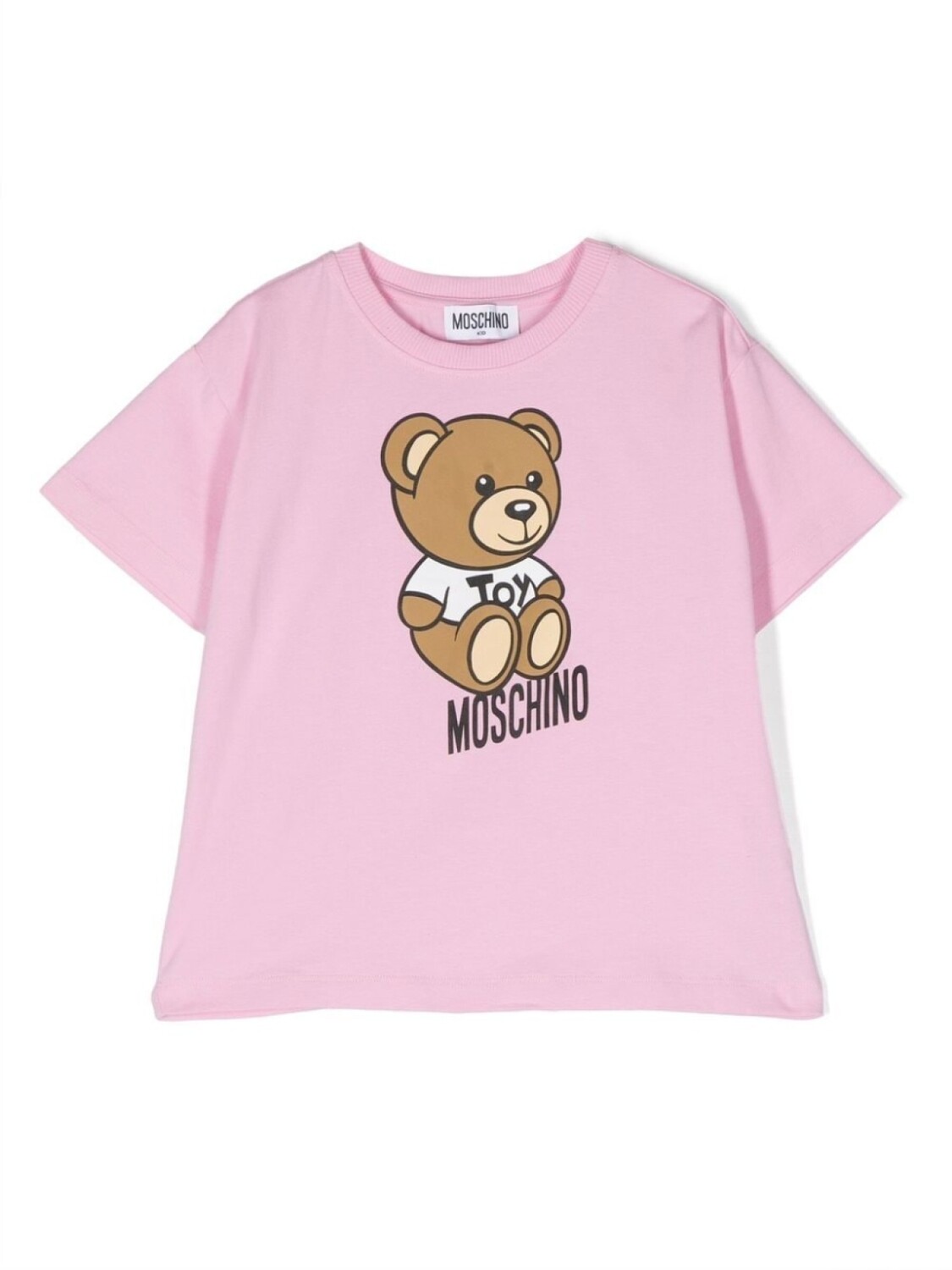 

Moschino Kids футболка с логотипом Teddy Bear, розовый