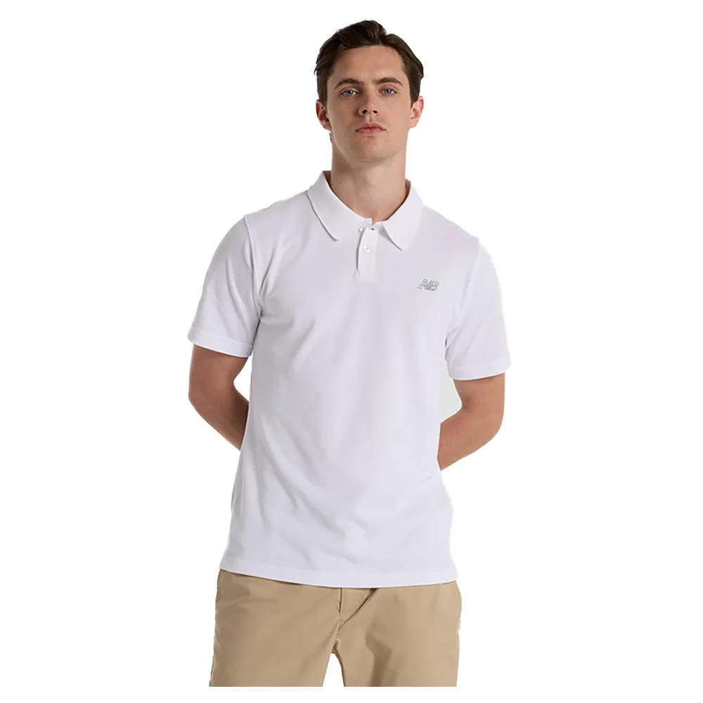 

Поло с коротким рукавом New Balance Cotton Pique, белый