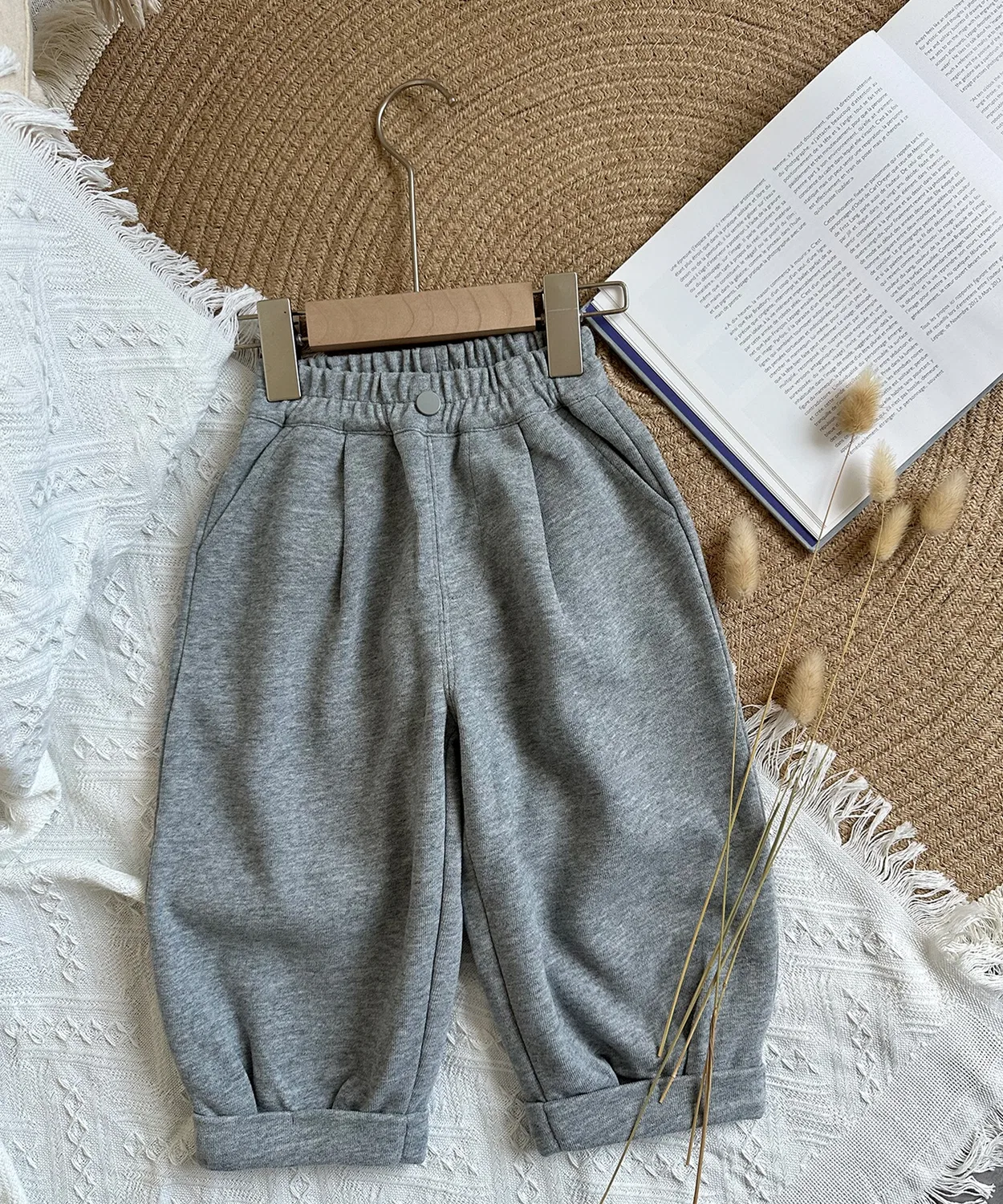 Детские спортивные штаны aimoha-KIDS- из хлопка и полиэстера, чёрные — фото 4