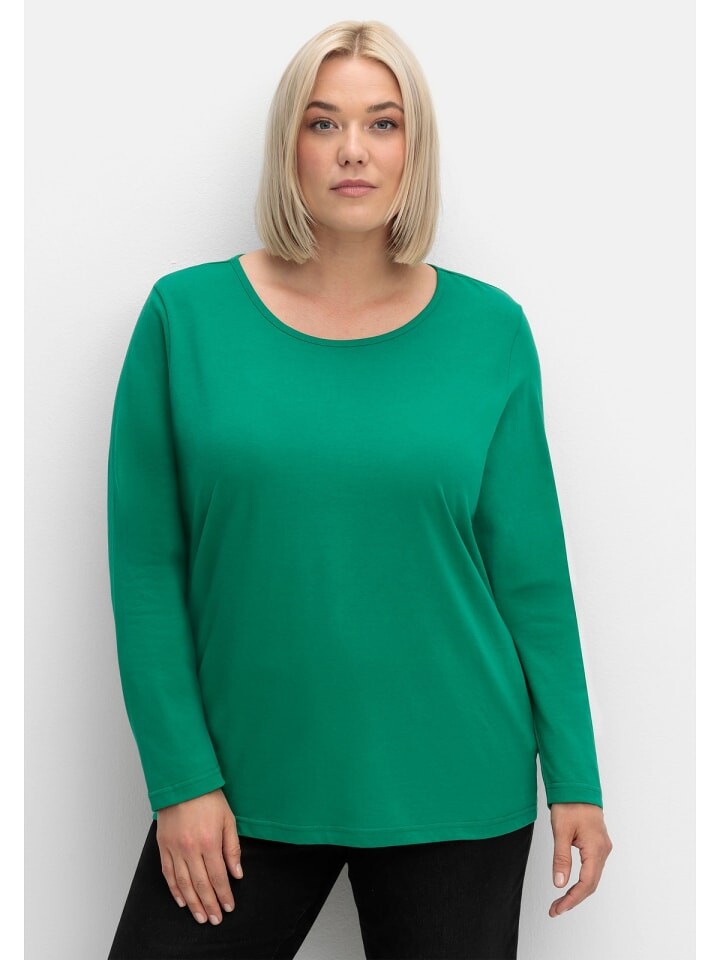 

Футболка sheego Langarmshirt, зеленый