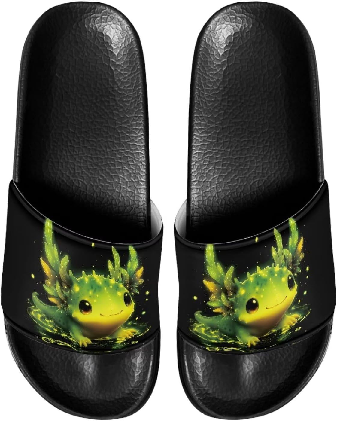 

Сандалии-шлепанцы для мужчин и женщин, с открытым носком, удобные пляжные шлепанцы на плоской подошве Judentidos, Cute Axolotl