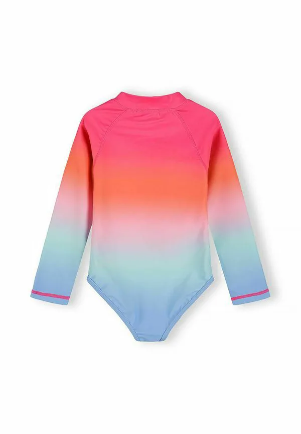 Купальник с длинными рукавами и застежкой-молнией Minoti, Blue/Pink — фото 2