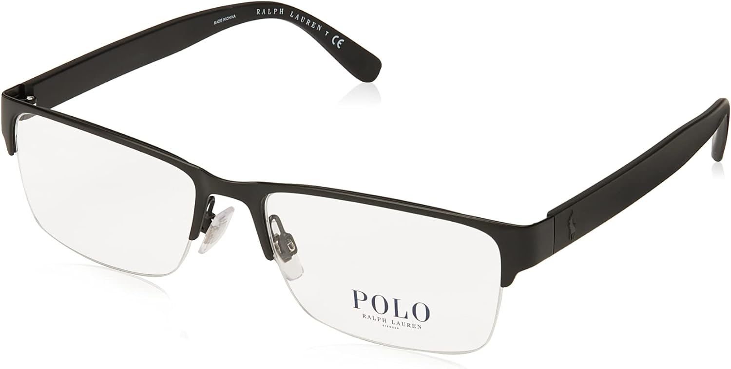 

Прямоугольные очки для зрения Polo Ralph Lauren, мужские, PH1164, матовый черный/демо-линзы, 56 мм