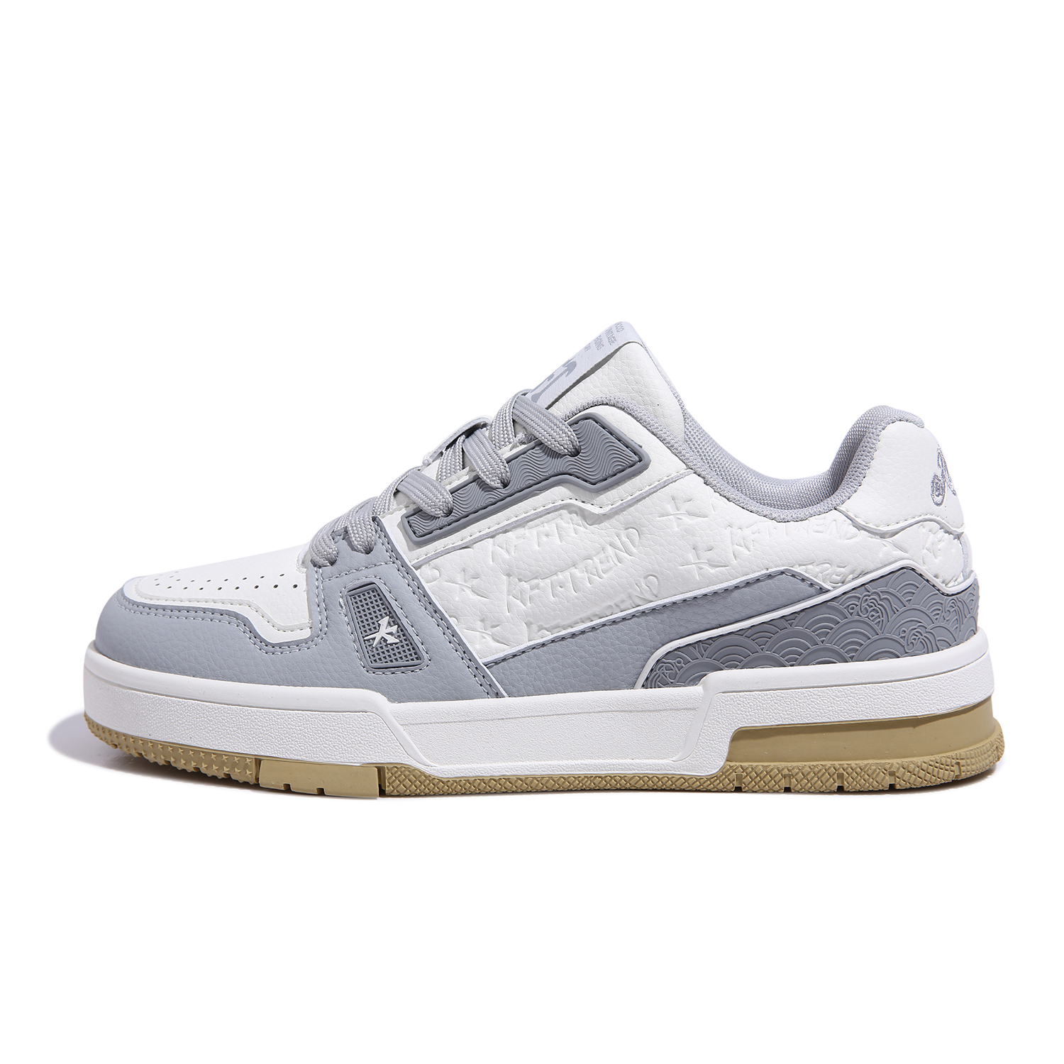 

KFT Белые серые унисекс скейтерские кроссовки на низком ходу с облачным принтом, утолщенной подошвой, износостойкие, легкие и дышащие, цвет White Gray