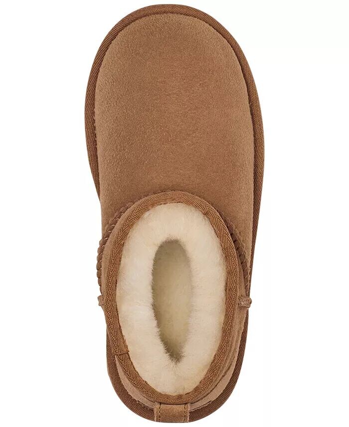 Детские классические ультра мини-сапожки из овчины Twinface Ugg, коричневый — фото 4
