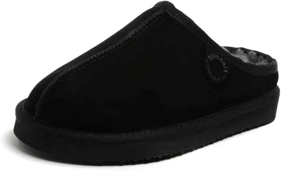 Тапочки из овчины Fireside by Dearfoams Grafton, черный