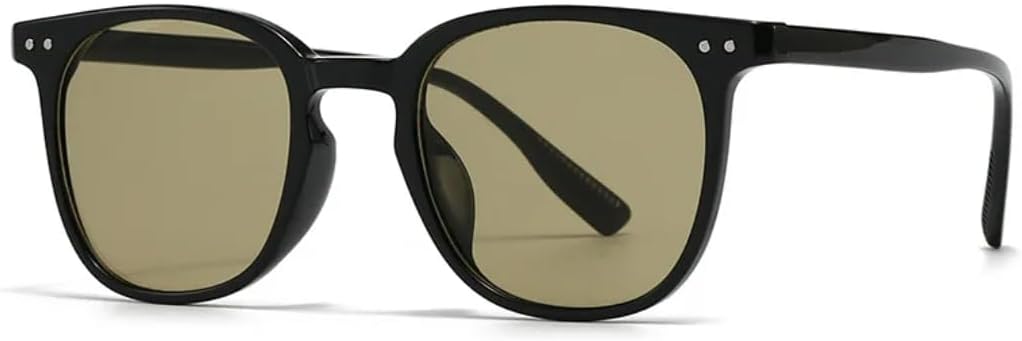 

Модные солнцезащитные очки для женщин, солнцезащитные очки UV400 в стиле ретро с градиентом, мужские солнцезащитные очки черного и желтого цвета с заклепками SZVVBKK, C3 Black Olive Green