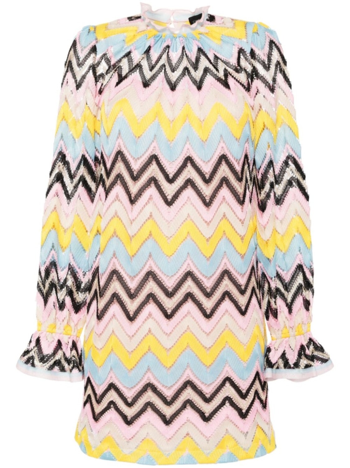 

Cynthia Rowley трикотажное платье с узором зигзаг, синий