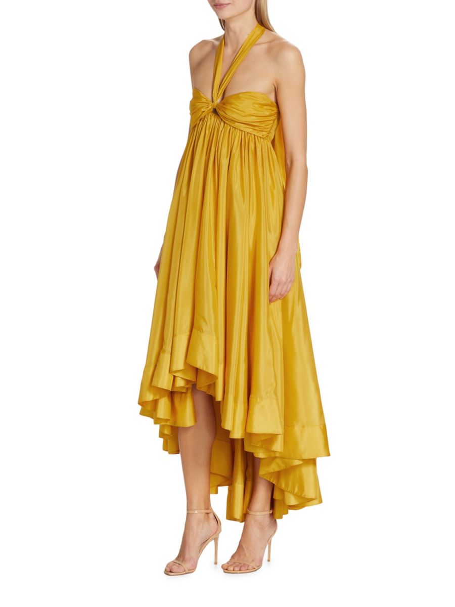 

Платье Devi Silk Halter High-Low Zimmermann, цвет Mustard