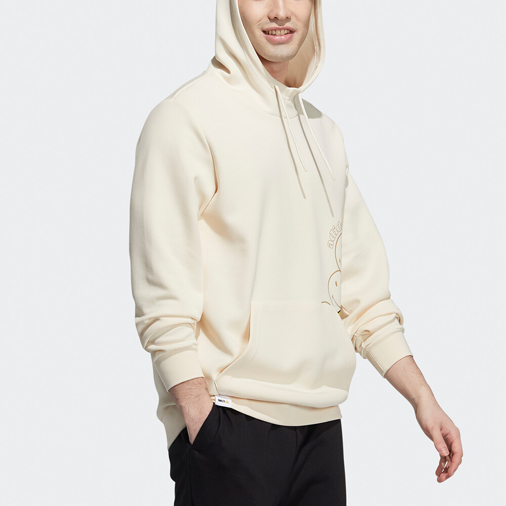 Мужская толстовка Smiley X Off White Adidas Neo, кремовый — фото 4