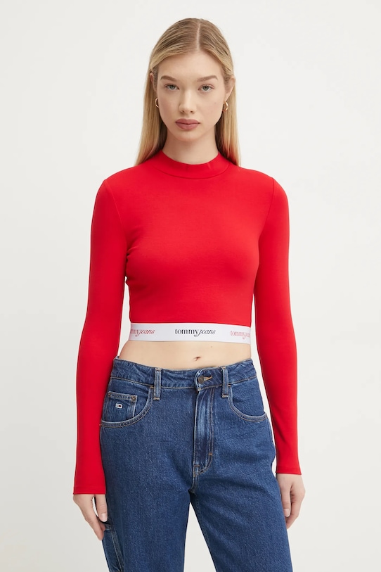

Лонгслив Tommy Jeans, красный