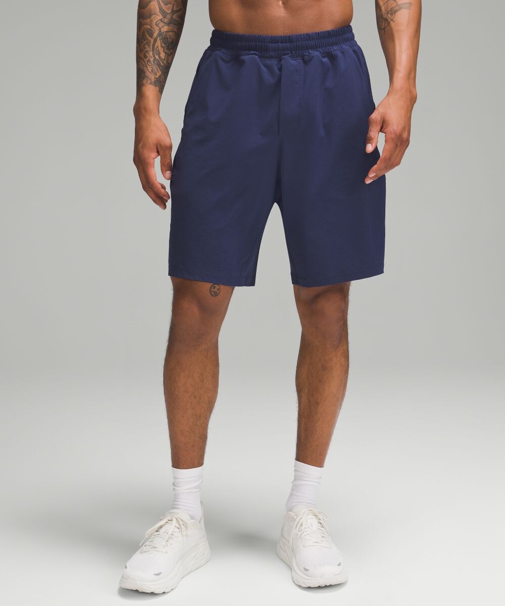 

Короткие шорты с подкладкой Pace Breaker Lululemon, синий
