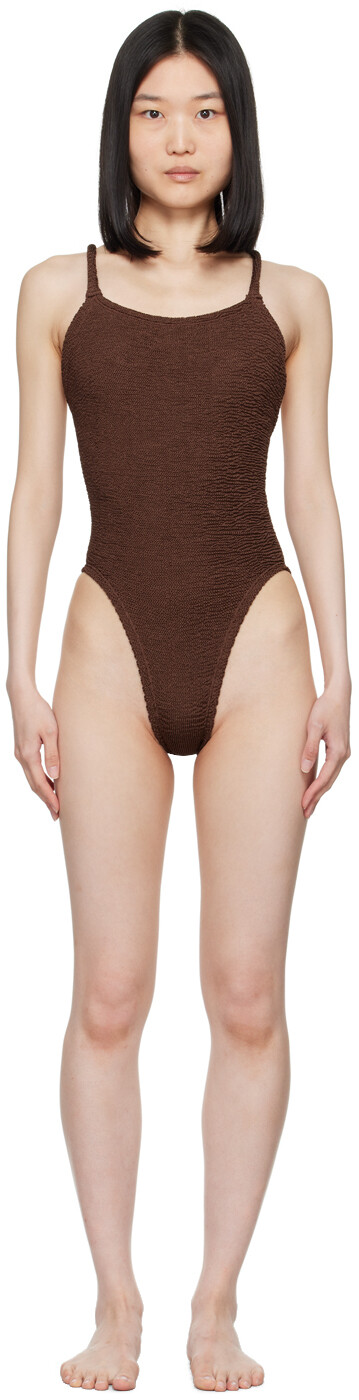 

Коричневый купальник Bette Hunza G, Metallic chocolate
