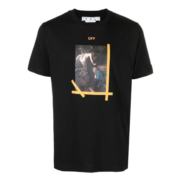 

Футболка caravaggio printed cotton t-shirt black Off-White, черный