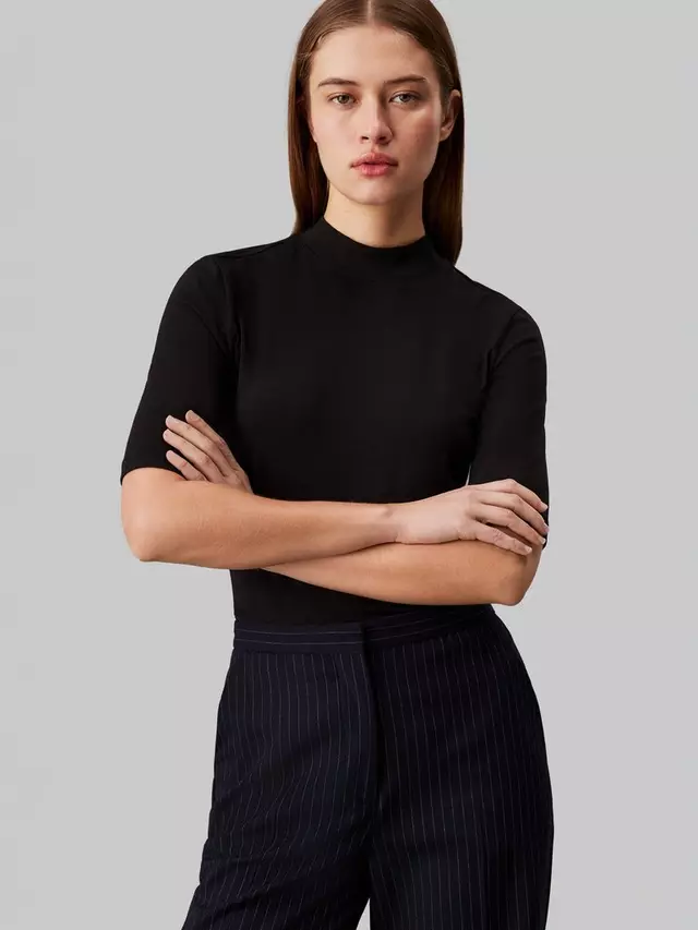 

Топ Calvin Klein Jeans Organic Cotton Blend Stretch, черный