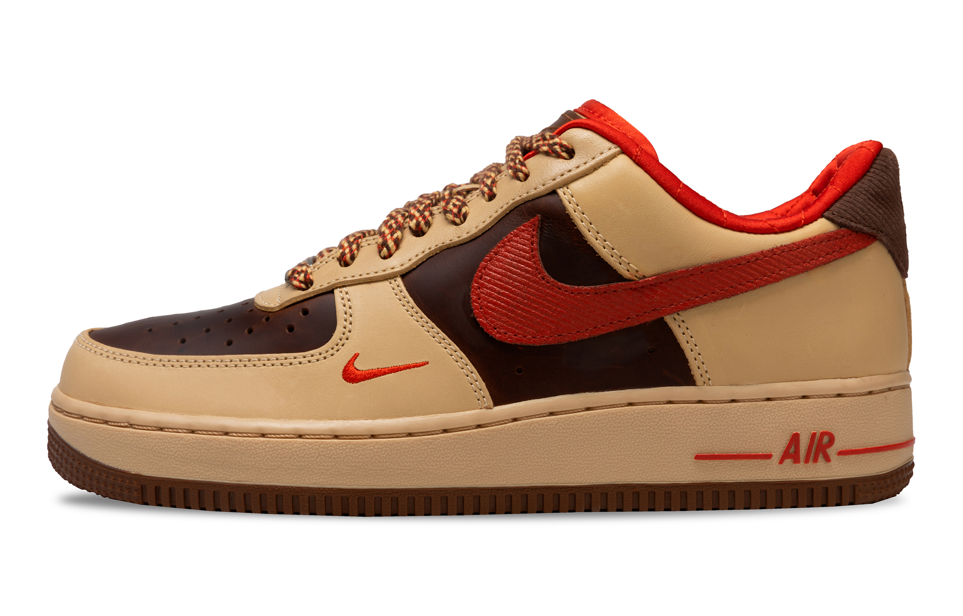 

Nike Кроссовки для скейтбординга Air Force 1 California Sunrise с противоскользящим покрытием, износостойкие, низкие, мужские, красно-коричневые