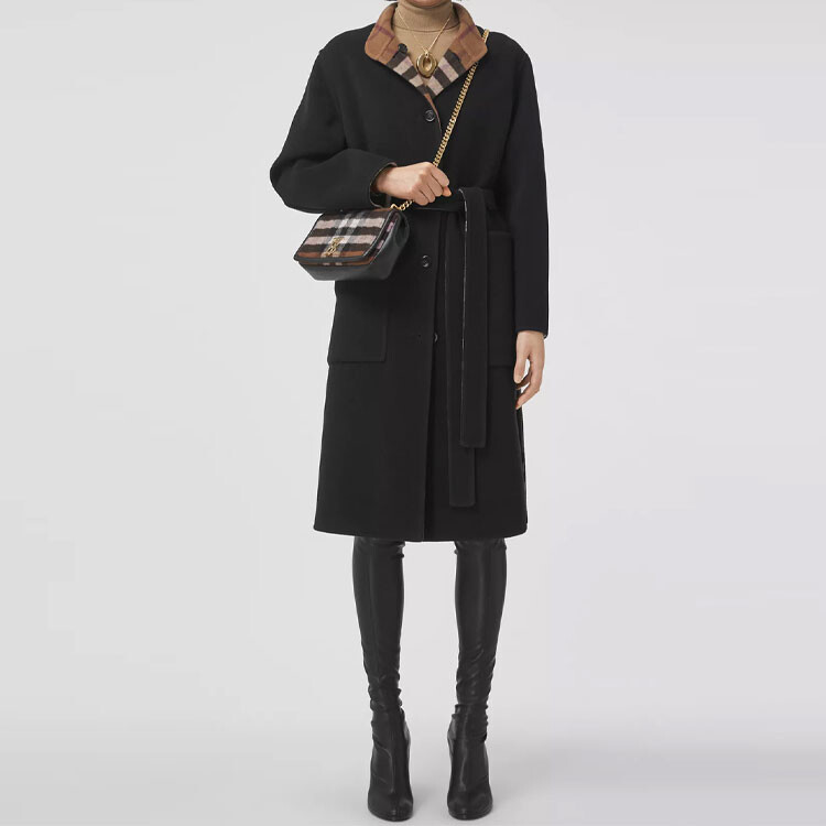 Пальто Burberry, женское, шерстяное, черный — фото 2