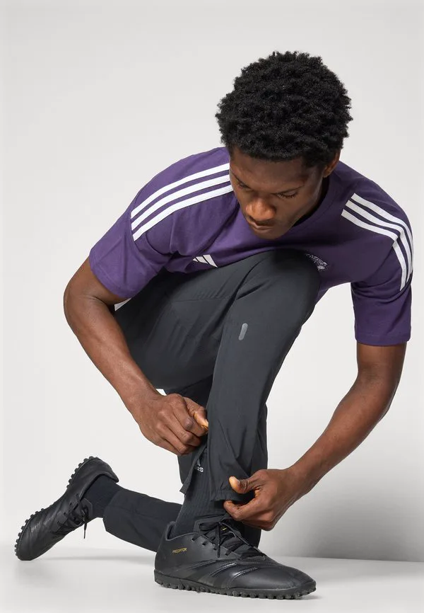 Manchester united tiro25 competition vis tech travel pant club wear Adidas Performance, Black/Purple Rush — фото 4