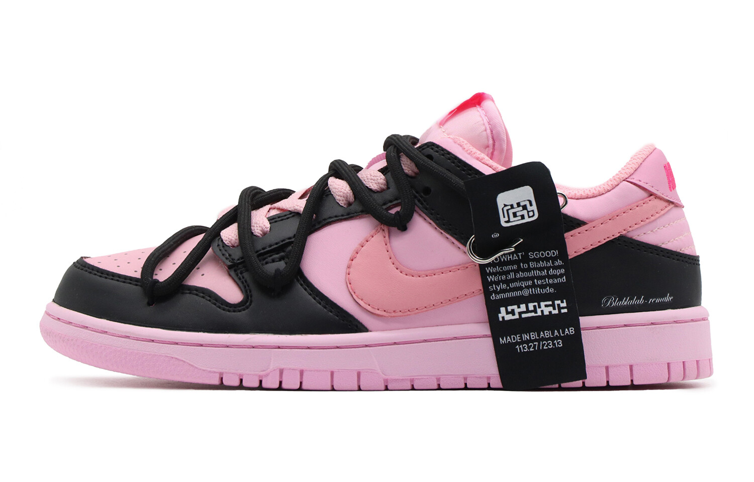 

Кроссовки Nike Dunk Skateboard Shoes Women's Low-Top Black Pink