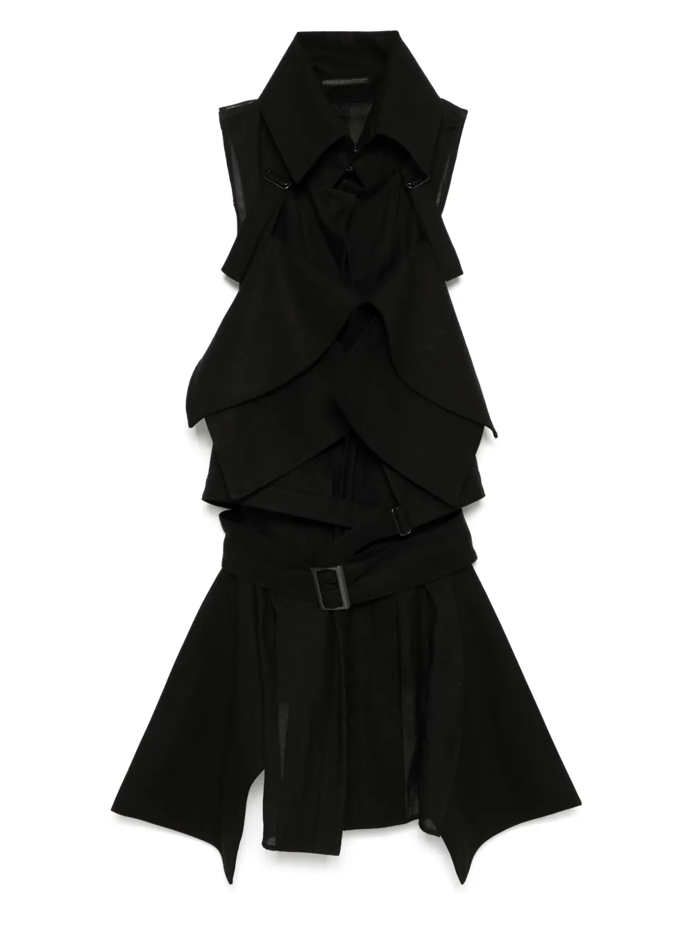 

Жакет с поясом Yohji Yamamoto, черный
