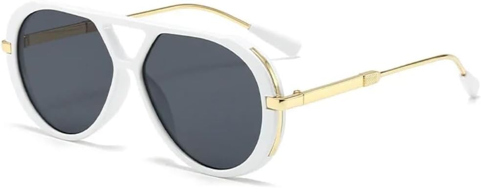 

Солнцезащитные очки для мужчин и женщин - защита UV400 - крупная оправа, металлические петли, градиентная расцветка, для занятий спортом на открытом воздухе и вождения LXLHWN, Tyj216-6