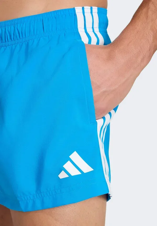 Плавки Adidas Sportswear 3 Stripes Swim Shorts 3 Inch, ярко-синий белый — фото 3