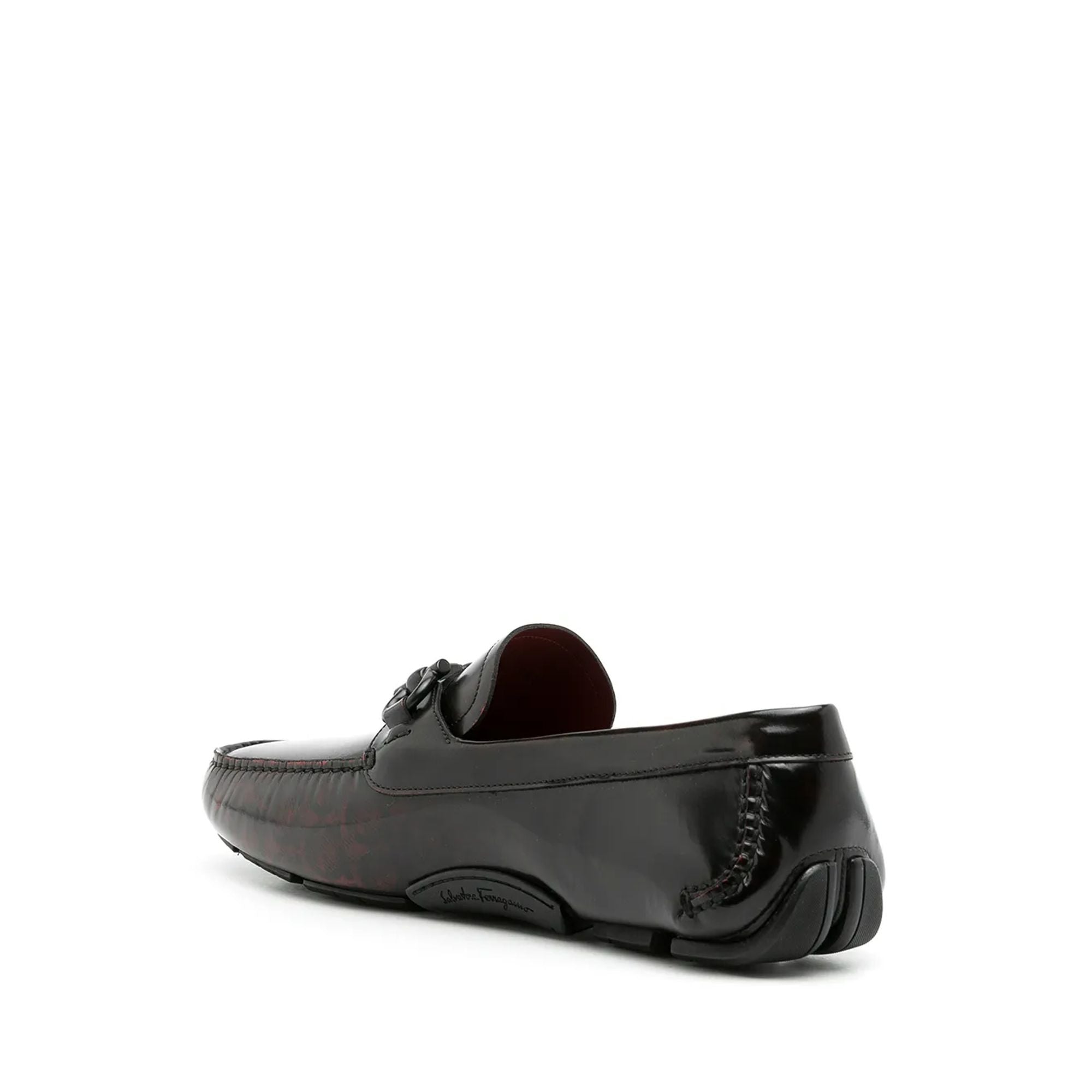 Ferragamo Декоративные водительские туфли Salvatore Ferragamo, красный/черный — фото 3