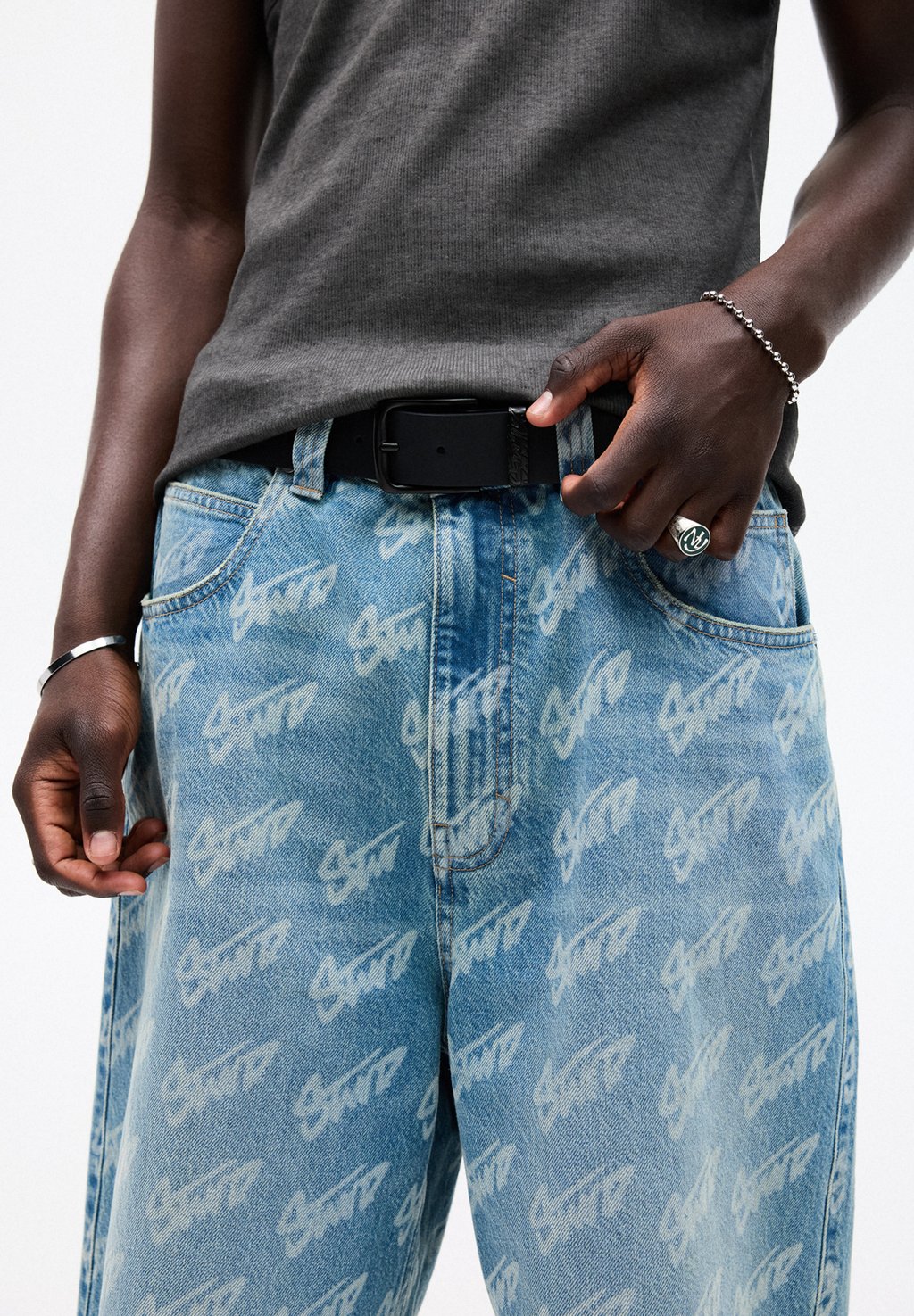 

Пояс STWD PULL&BEAR, черный