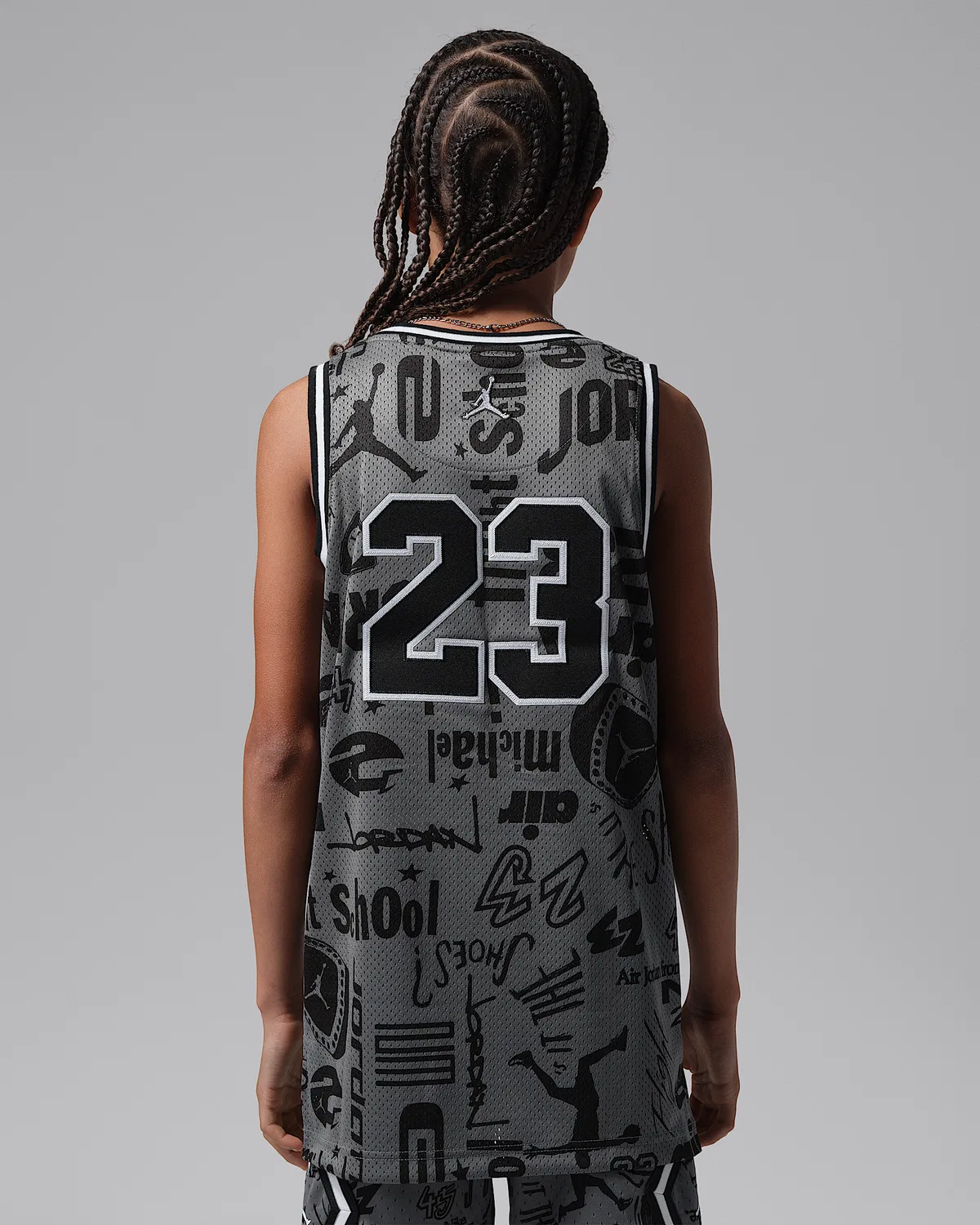Детская футболка Jordan Printed 23 Jersey, Smoke Grey — фото 2