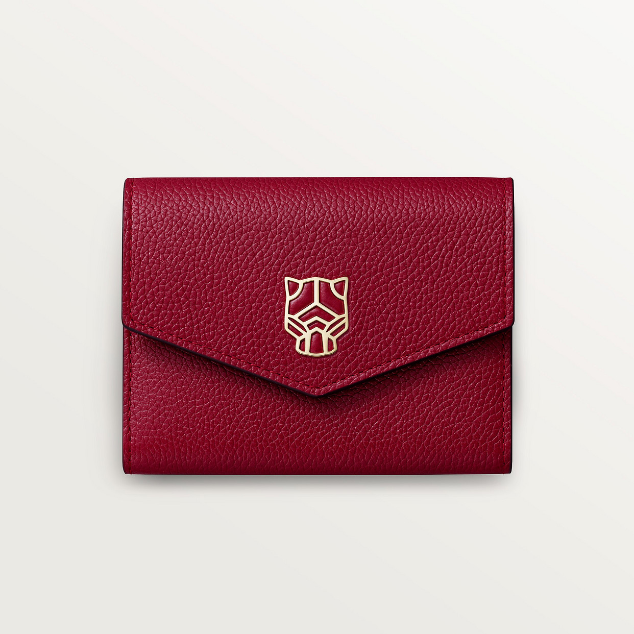 

Кошелек Cartier Portefeuille mini, Panthère Graphique de Cartier, телячья кожа бордового цвета