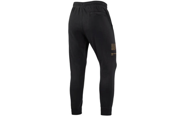 Брюки men's fleece knit printing casual sports pants/trousers/joggers autumn black Nike, черный — фото 2