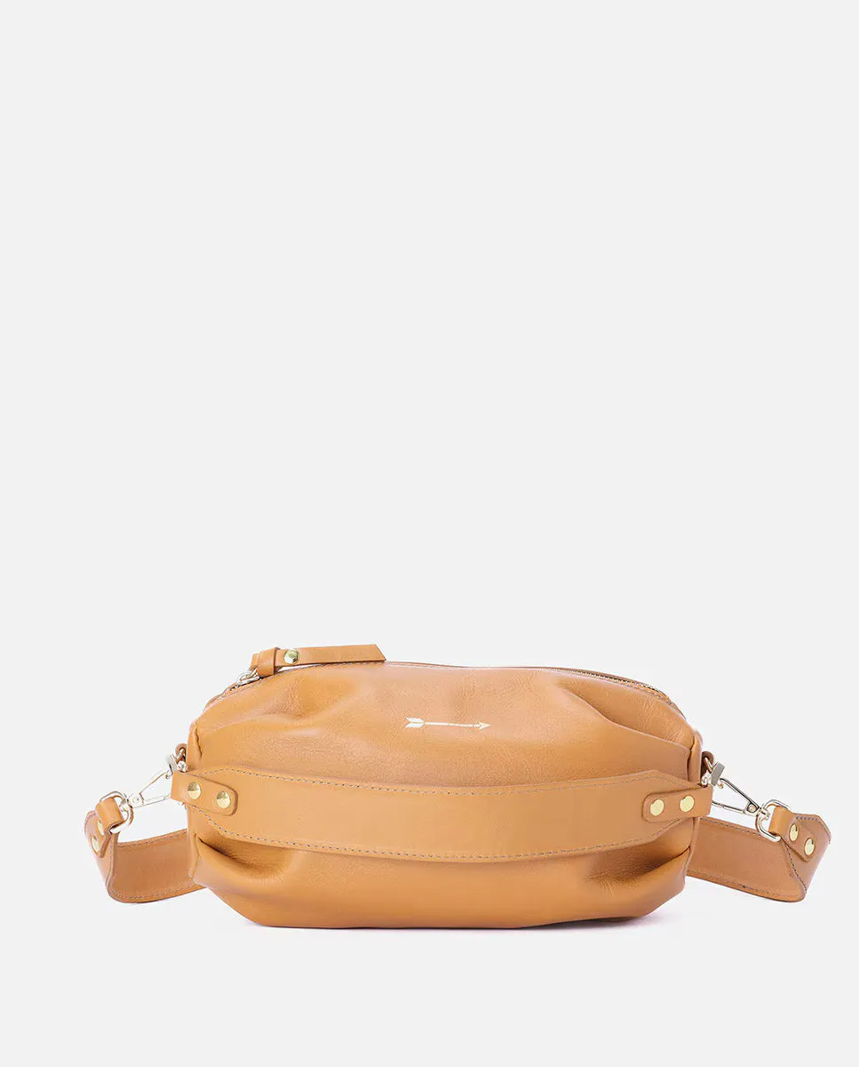 

Большая женская кожаная сумка через плечо Wasp с застежкой-молнией Mercules, горчичный