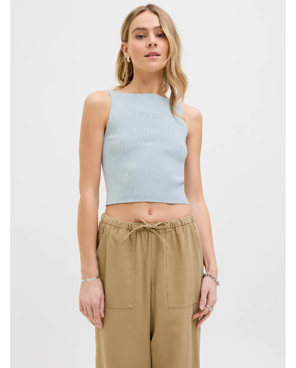 

Женский трикотажный топ без рукавов Jack & Jones, синий
