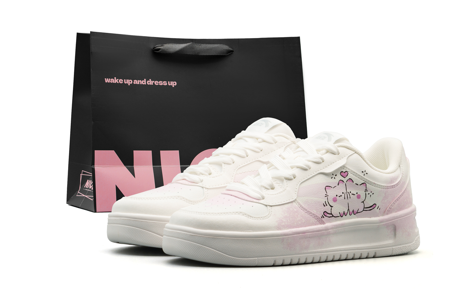 

Расслабленная амортизация, износостойкие низкие кроссовки для скейтбординга unisex ANTA, Pink (Shopping Bag)