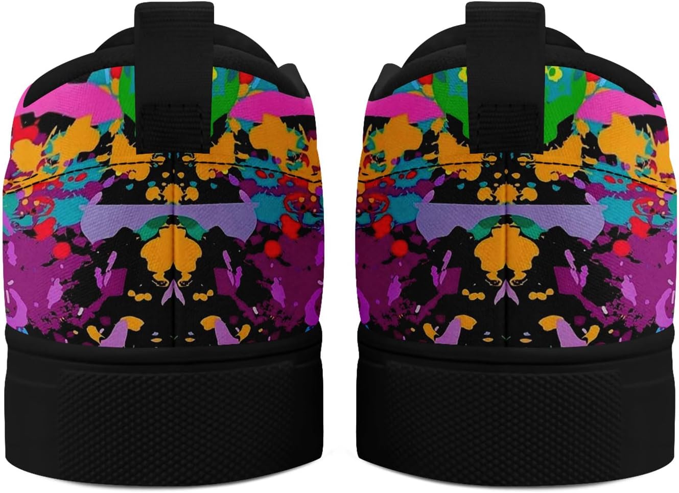 Женские готические кеды с черепом coolcustomize, слипоны, эластичный текстиль, повседневные лоферы, рок и панк, низкие кеды для ходьбы, мужские, розовый — фото 3