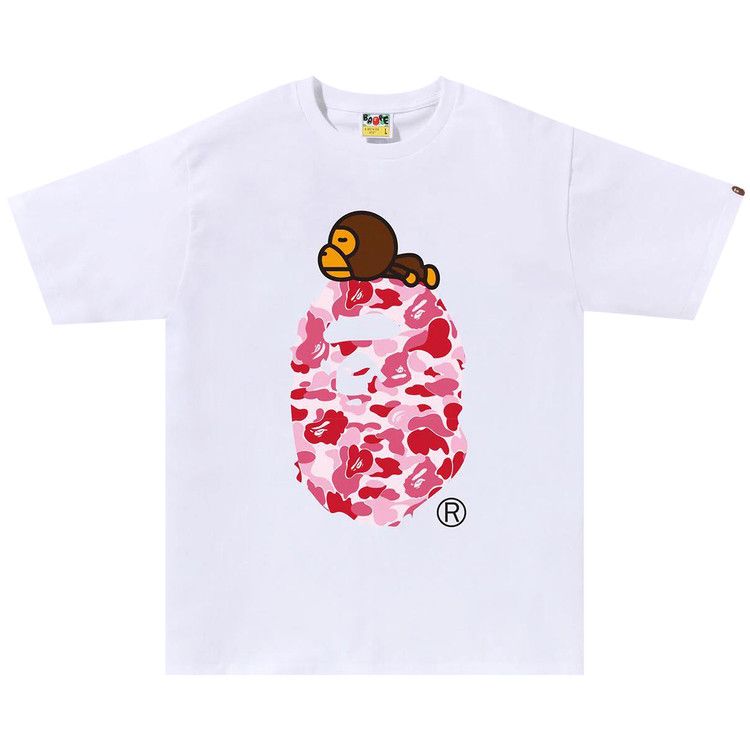 

Футболка BAPE ABC Camo Milo On Big Ape Tee, White/Pink