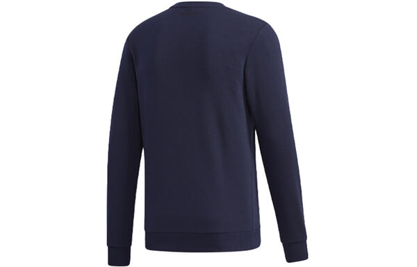Толстовка neo m fav sw printing athleisure casual sports round neck pullover blue Adidas, синий — фото 2